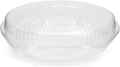 DFI 6" Pie Container with Locked Hinge Lid, LBH-601, Clear, 7" x 2.125" Depth | 350/Case