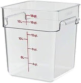 Cambro 18 qt Polycarbonate Food Storage Container - Camwear CamSquare (Set of 6) [18SFSCW-135]