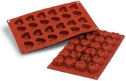 Flexible Silicone Bakeware: Passion 0.54 Oz, 1.45" x 1.42" x 0.9" High, 24 Cavities by Silikomart