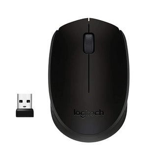M170 2. 4GHz Wireless 3-Button Optical Scroll Mouse W/Nano USB Receiver (Black) (Renewed) by Logitech – 7.6 x 4.7 x 3.6, Plastic, Black, Model 910-004940-cr