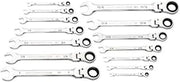 GEARWRENCH 14 Piece 90-Tooth 12 Point Flex Head Ratcheting Combination SAE Wrench Set | 86759