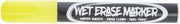 HUBERT Bright Yellow Wet Erase Medium Point Marker