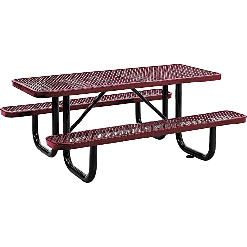 Global Industrial Red / 72 x 30 x 29.5 inches / Industrial Picnic Tables