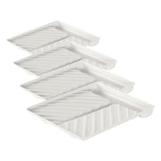 Nordic Ware White / 11.9" x 10.3" x 1.3" (Pack of 4) / Bacon Tray & Food Defroster Bakers