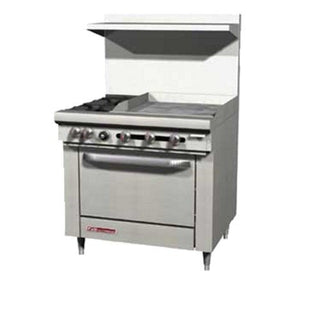 Southbend - - S-Series 36" Restaurant Range w/ 2 Burners & 24" Griddle by Imperial – 3.9 gallons, Stainless Steel, Model S36D-2G