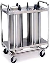 7306 Non-Heated Open Frame Mobile Dish Dispenser, Three Tubes & 6-1/2" Diameter Maximum Dish Size