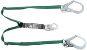 MSA 10190400 V-Series Standard Twin Leg Lightweight Worker Adjustable Shock Absorbing Lanyard, ANSI, CSA, OSHA Compliant, 6', 36CL Large Snaphooks, Lightweight Safety Lanyard