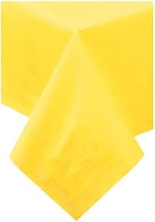 Hoffmaster 220640 Tissue/Poly Tablecover, 3 Ply, 108" Length x 54" Width, Sun (Case of 25)