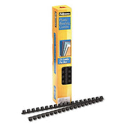 Fellowes 3/8" / 3/8", 25 Pack / Black Combs & Spines
