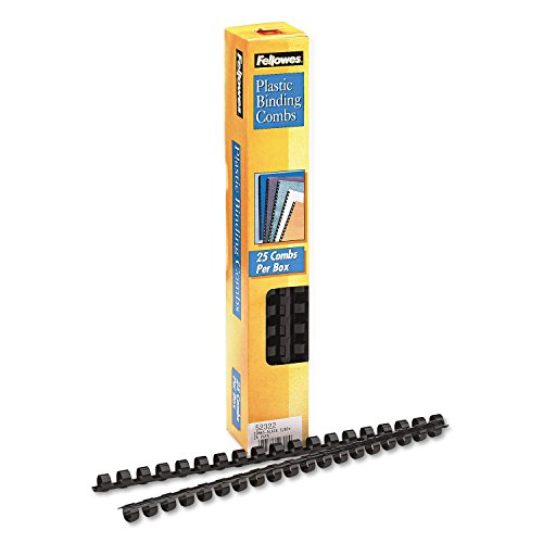 Fellowes 3/8" / 3/8", 25 Pack / Black Combs & Spines