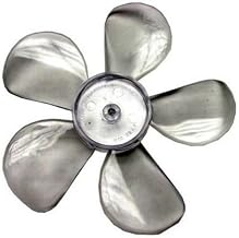 Fan Blade, 5-1/2" CCW, 3/16" Hole, Plastic, Silver, Compatible with Delfield, Glenco/Star, Howard, Randell, Traulsen Refrigeration