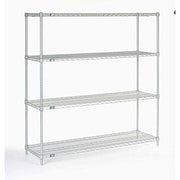 5 Tier Silver Epoxy Wire Shelving Starter Unit by Nexel – Silver, Silver Epoxy, Model 21547EP5
