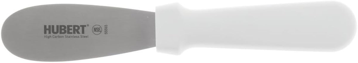 HUBERT Sandwich Spreader Stainless Steel with White Polypropylene Handle - 3 1/2" L Blade