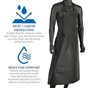 San Jamar Black / 43 x 29 Inch / Bib Aprons
