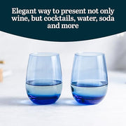 Libbey Tidal Blue 12 / 15.3 Ounces / Modern Wine Glasses