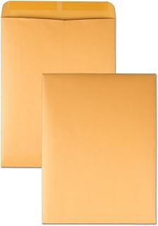 Quality Park Open-End Catalog Envelopes, Gummed, Brown Kraft, 10 x 13, 100 per Box, (41667) | (Pack of 5)