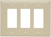 Legrand Pass & Seymour TPJ263I Trademaster Jumbo Oversized Unbreakable Nylon Wall Plate, 3 Gang, Three Decorator Rocker GFCI Cover, Ivory (1 Count)