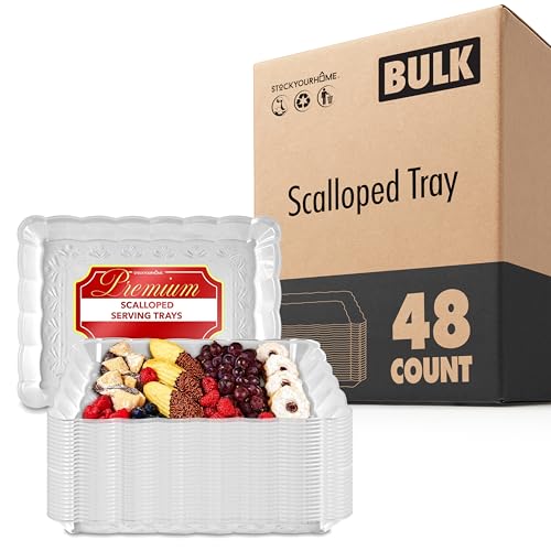 Stock Your Home 48 / 1 Pack Pack of 48 / Clear Serving Trays