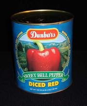Moody Dunbar 1/4" Diced Red Pepper - no. 10 can, 6 cans per case. Regular Pack