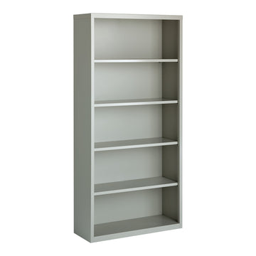 Hirsh 21997 Steel Bookcase, 34 1/2" Wide, Gray - Default Title