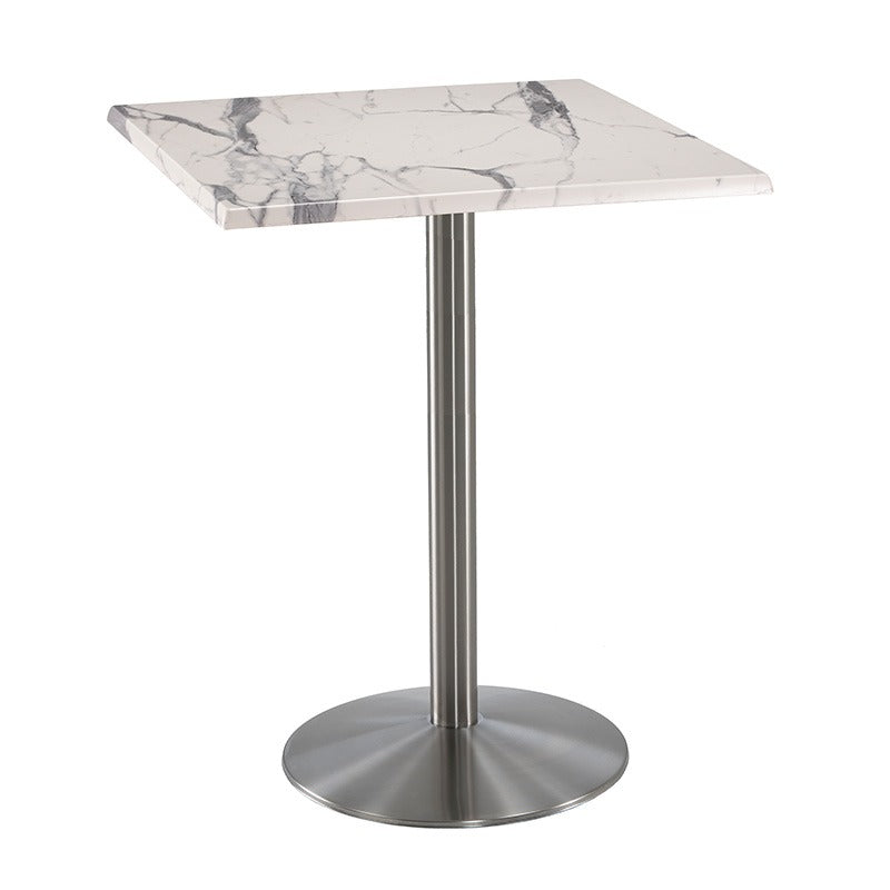 Holland Bar Stool Table, 30" x 30", White