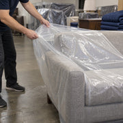 Lavex LDPE Plastic On Roll, 45" Long, Clear, 50/Roll - in use