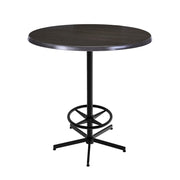 Holland Bar Stool Table, 36" Diameter - Charcoal