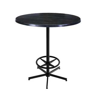 Holland Bar Stool Table, 36" Diameter - Black Steel