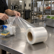 Lavex LDPE Plastic Tubing Roll, Clear - in use