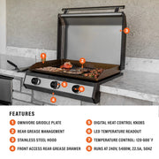 Blackstone 8010 Steel Griddle, 30 1/2" Wide, 240V - photo 3