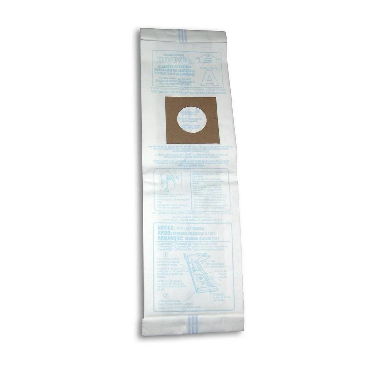 Hoover 4010100A Vacuum Bag, 3/Pack - photo 3