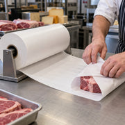 Choice Freezer Paper Roll, 1,000' Long, White - in use