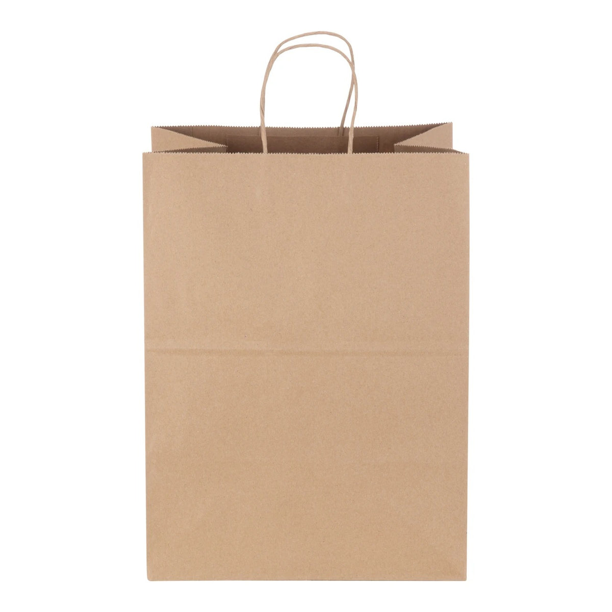 Duro Bag Kraft Paper Shopping Bag, Brown - 12" x 15 3/4"
