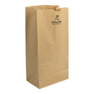 Duro Bag Paper Barrel Sack, Brown - 8 1/4" x 16 1/8"