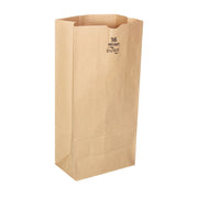 Duro Bag Kraft Paper Bag, Brown, 400/Bundle - 16"