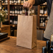 Choice Paper Bag, 6 1/2" Wide, Brown - in use
