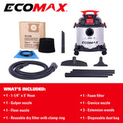 Ecomax Stainless Steel Vacuum, 14 1/4" x 14 5/8", 120V - photo 5