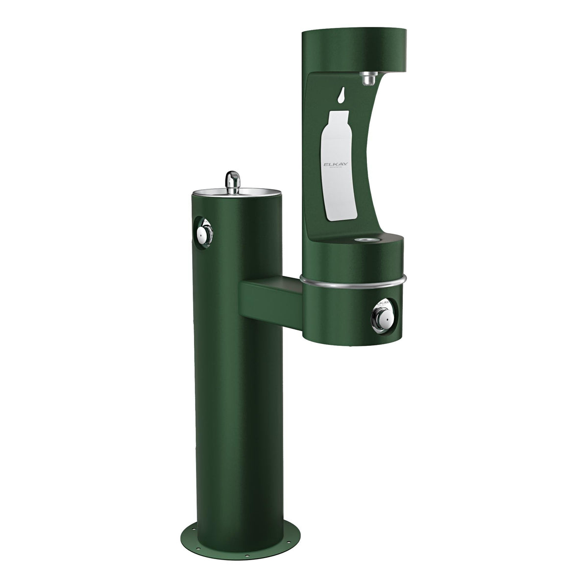 Zurn Elkay Stainless Steel Drinking Fountain, 14" x 31" - Green