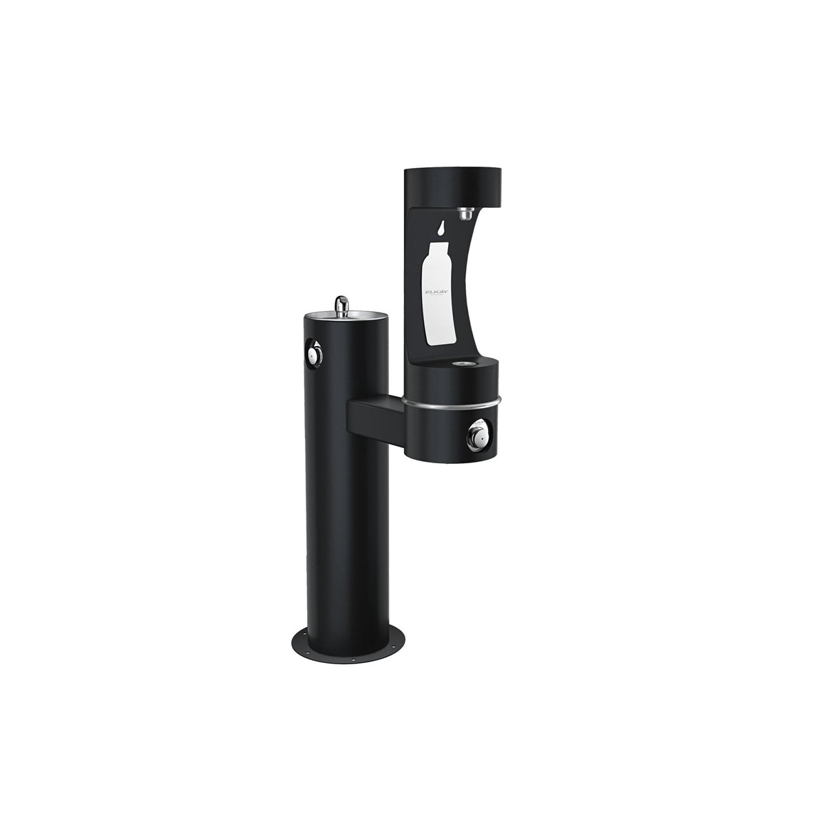 Zurn Elkay Stainless Steel Drinking Fountain, 14" x 31" - Black