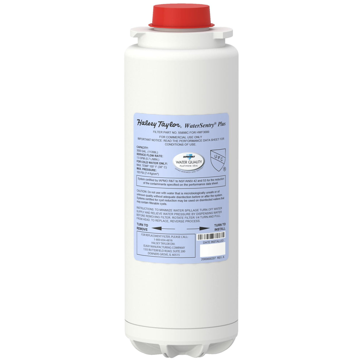 Halsey Taylor 55898C WaterSentry Replacement Filter, 3,000 gal. - Default Title
