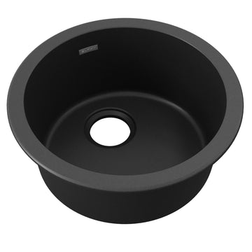 Zurn Elkay Bar Sink, 18 1/8" Diameter - Black