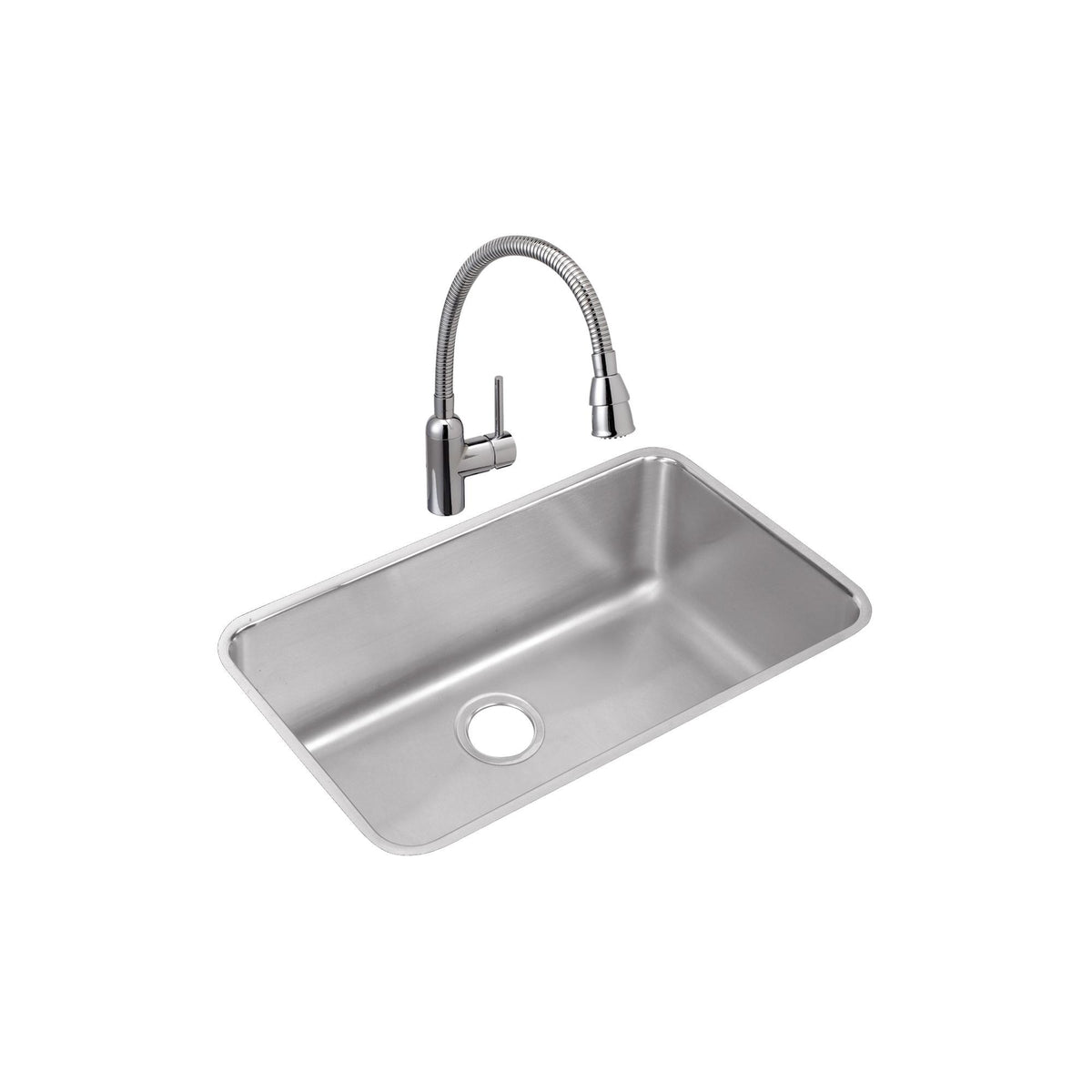 Zurn Elkay ELUH281610 Stainless Steel Undermount Sink, 18 1/2" x 30 1/2", Silver - Default Title
