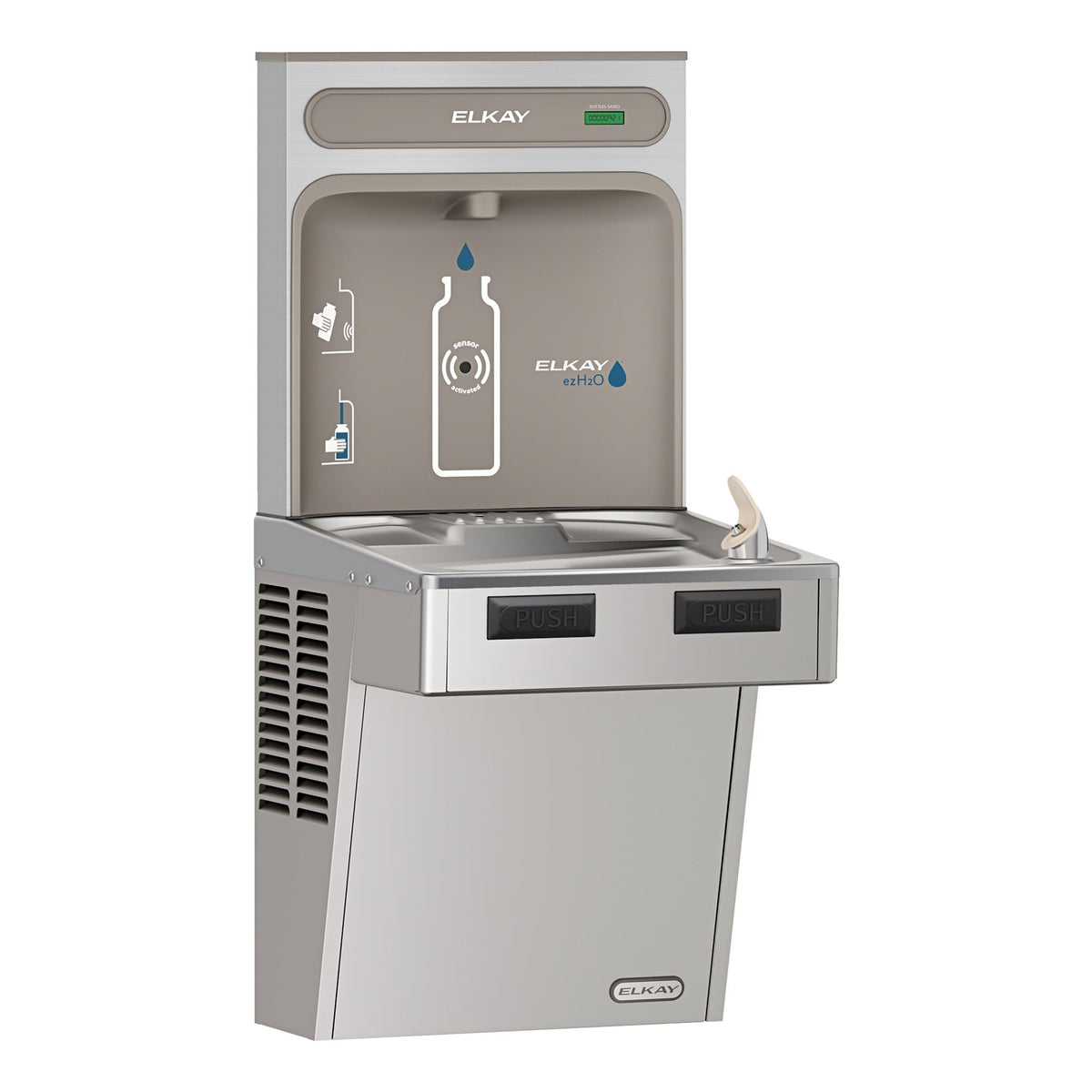 Zurn Elkay Stainless Steel Filling Station, 18 1/2" x 17 7/8", 115V - Silver