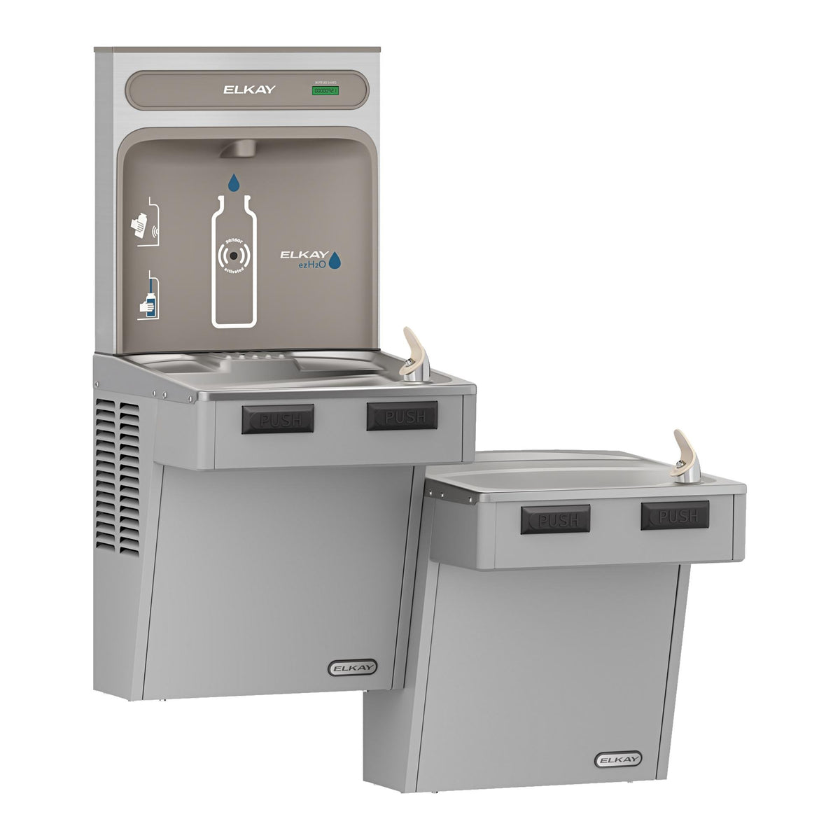 Zurn Elkay Stainless Steel Filling Station, 18 5/8" x 36 1/4", 115V - Gray