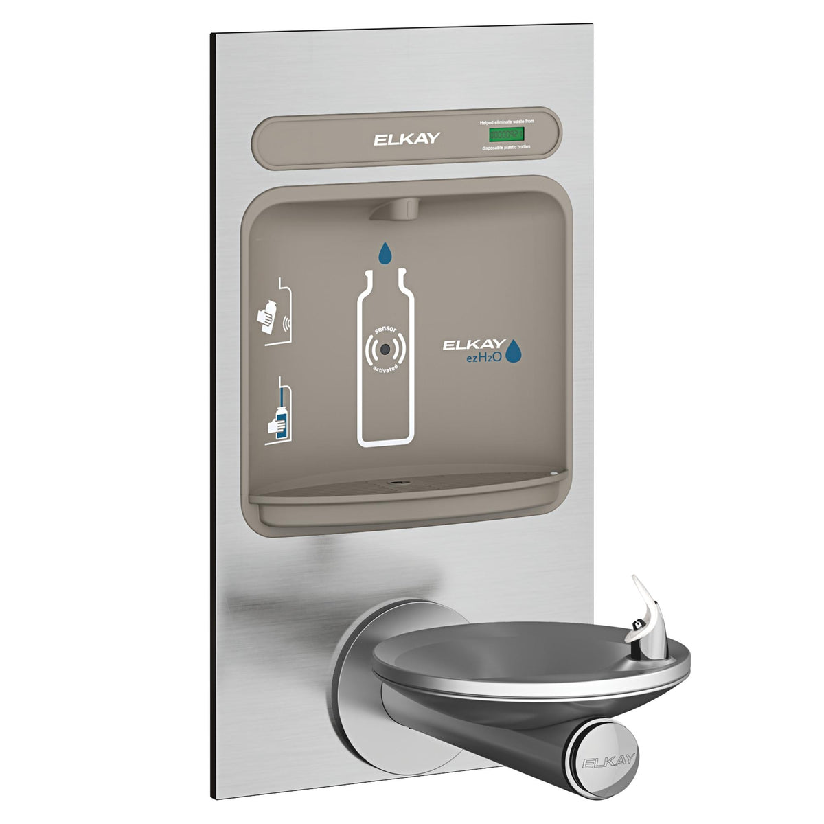 Zurn Elkay EZWS Stainless Steel Filling Station, 19" Wide, 115V - 19 3/4"