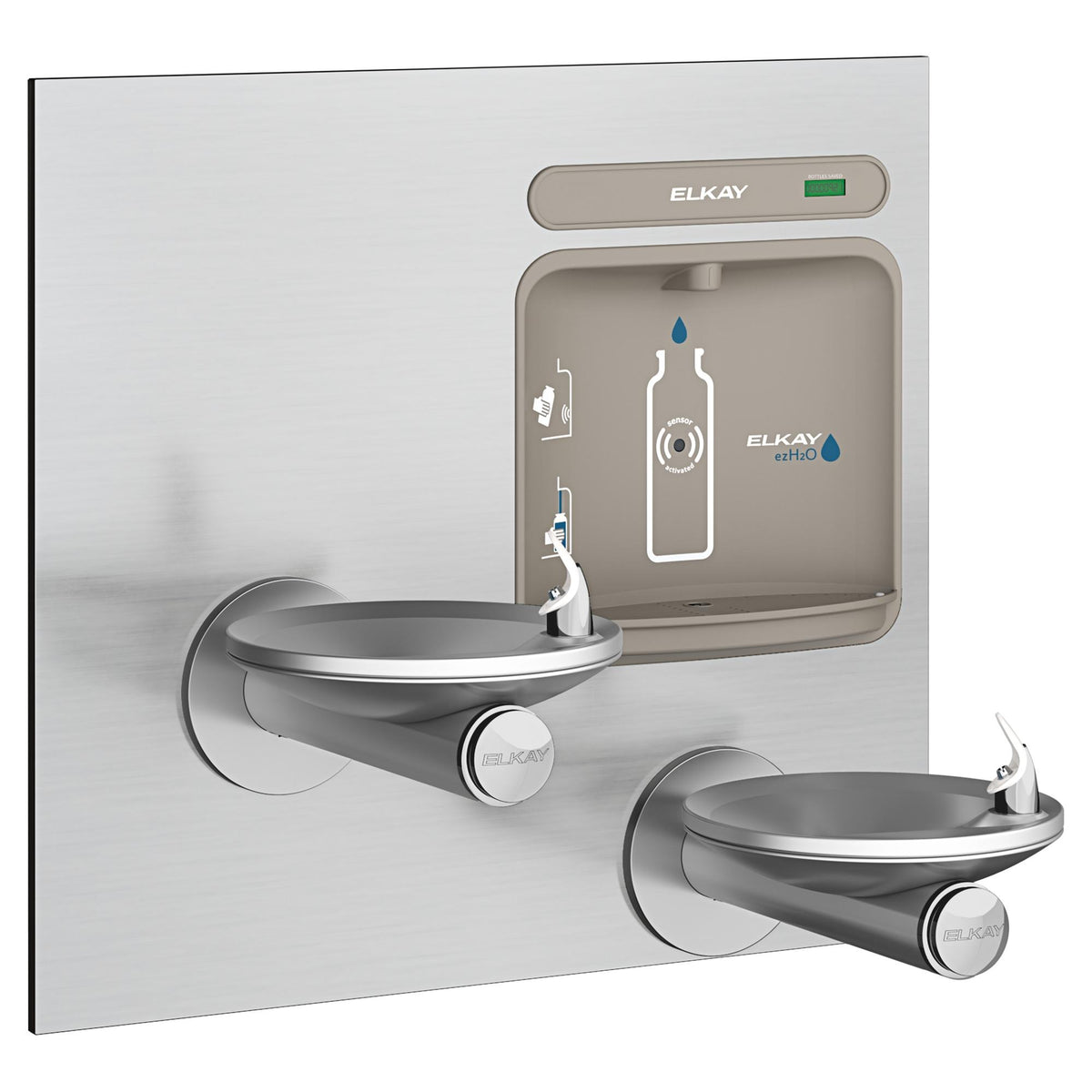 Zurn Elkay EZWS Stainless Steel Filling Station, 19" Wide, 115V - 38 1/2"
