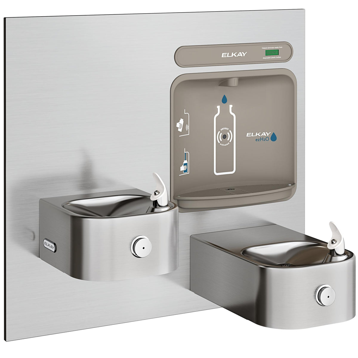 Zurn Elkay EZWS-EDFP217K Stainless Steel Filling Station, 19 3/8" x 38 1/2", 115V - Default Title