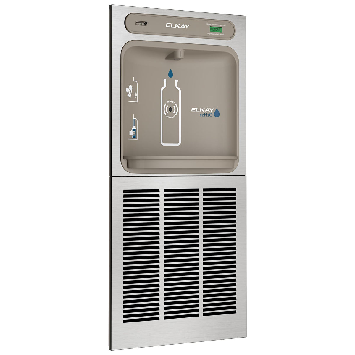 Zurn Elkay EZWSGRN8K Stainless Steel Filling Station, 3 1/2" x 19 3/4", 115V - Default Title