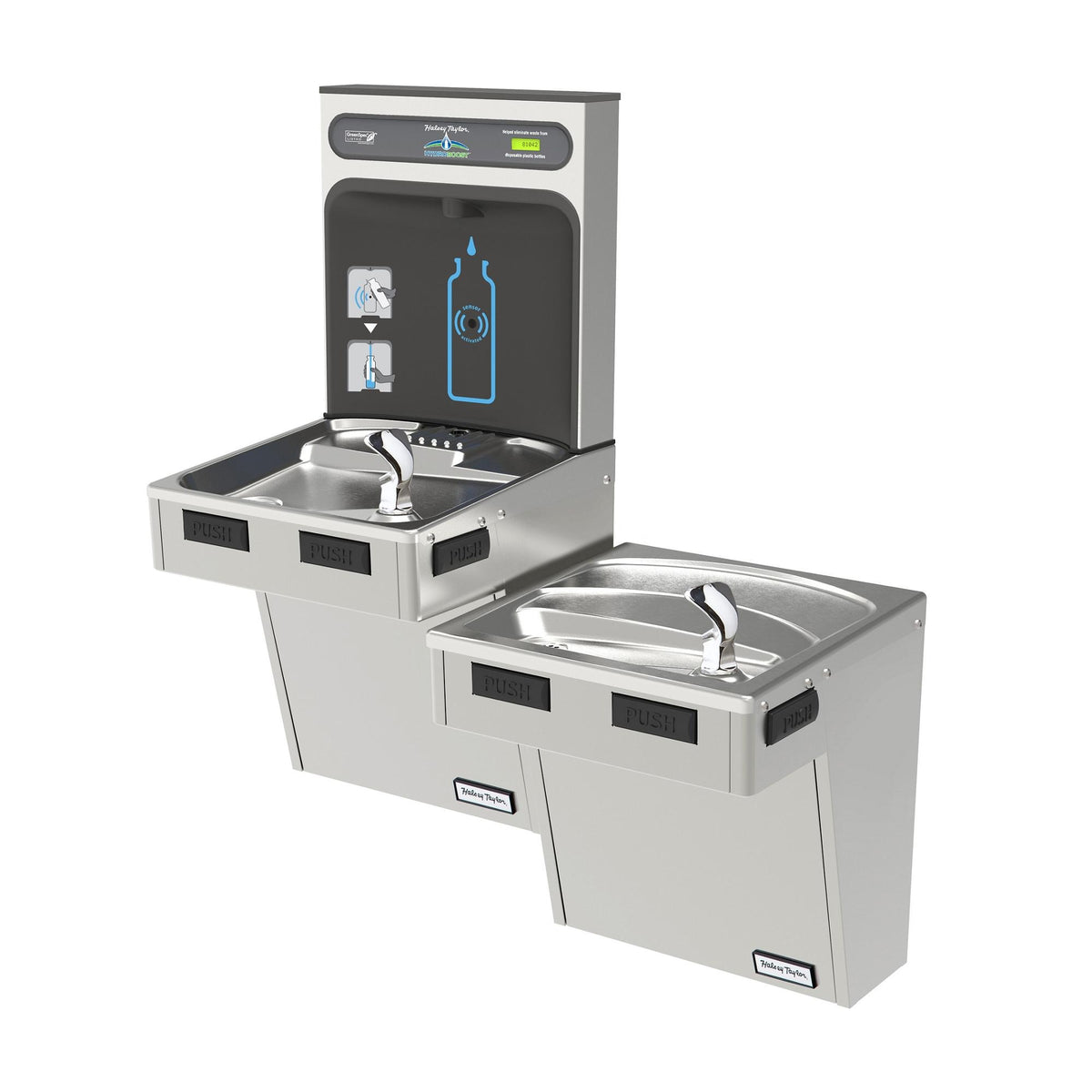 Halsey Taylor HTHB-HACDBLSS-NF Vinyl Filling Station, 18 5/8" x 36 1/4", 115V - Default Title