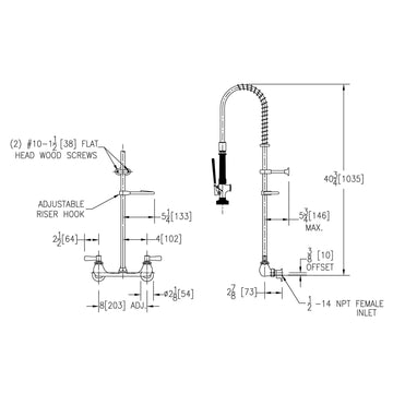 Zurn Elkay LK943LC Brass Pre-Rinse Faucet - Default Title